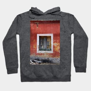 Window and facade of abandoned house in the Algarve Portugal Hoodie